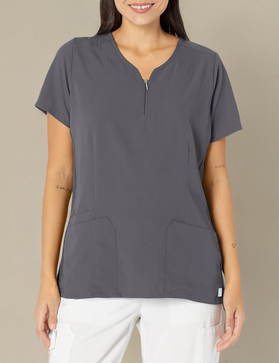 imageWonderWink Mens Uni Moss Grn Simply Soft 3pkt Scrub ShrtPewter