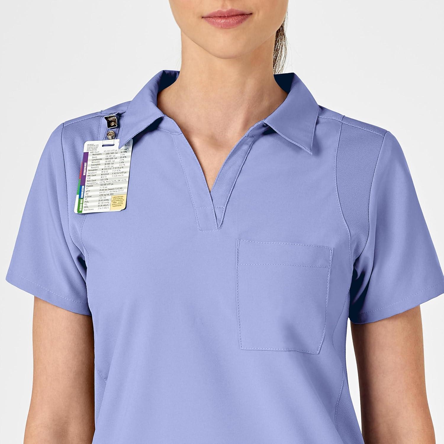 imageWonderWink Womens Collar TopCeil Blue