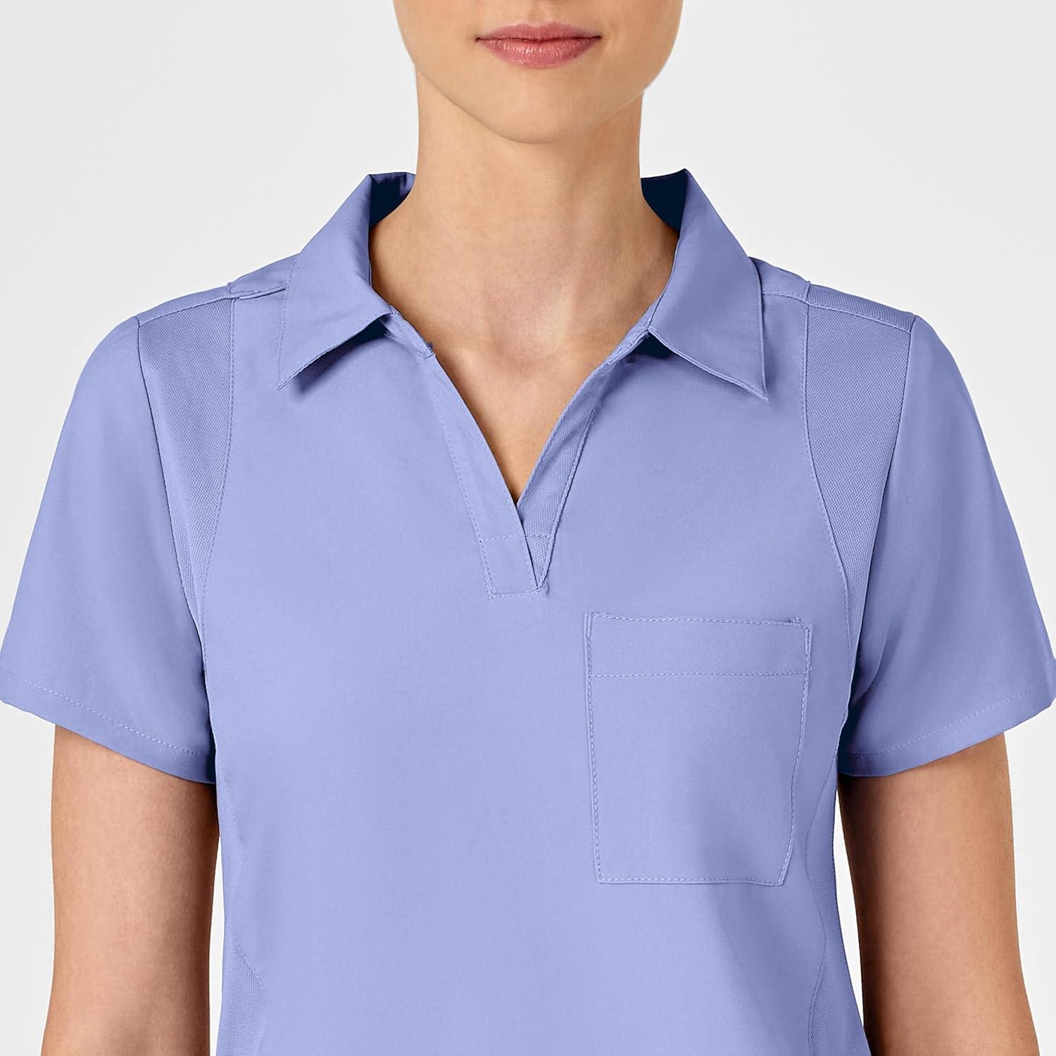imageWonderWink Womens Collar TopCeil Blue