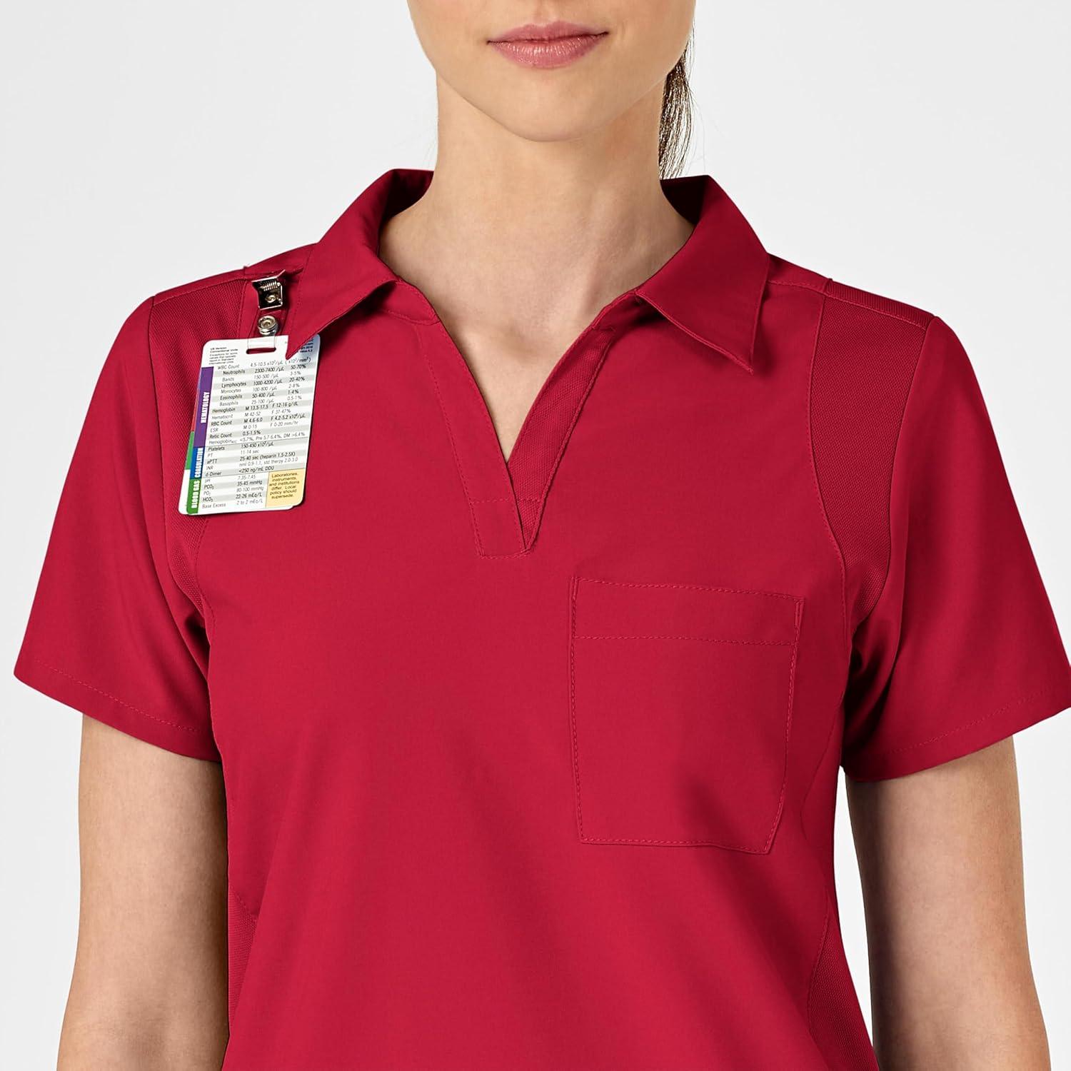 imageWonderWink Womens Collar TopRed