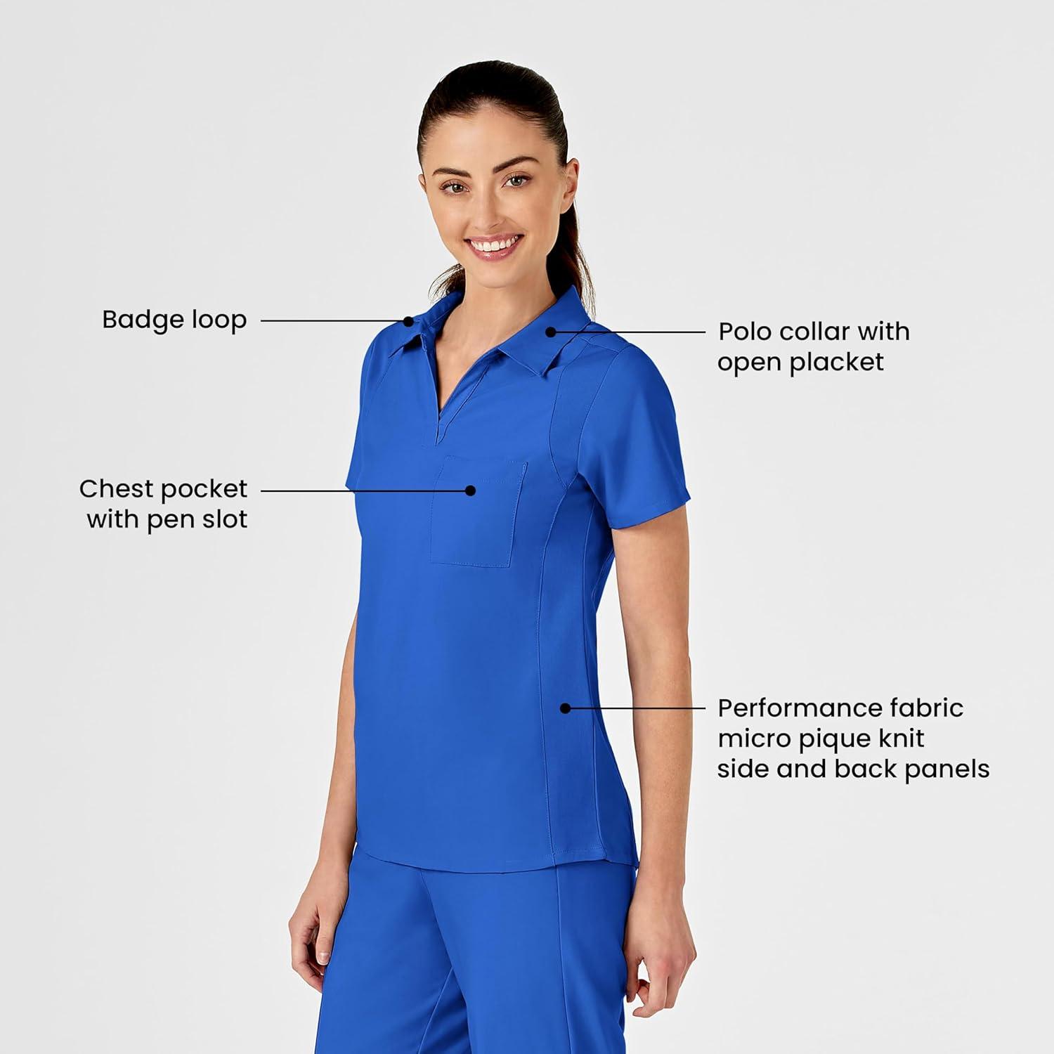 imageWonderWink Womens Collar TopRoyal