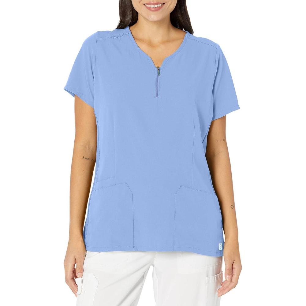 imageWonderWink Mens Uni Moss Grn Simply Soft 3pkt Scrub ShrtCeil Blue