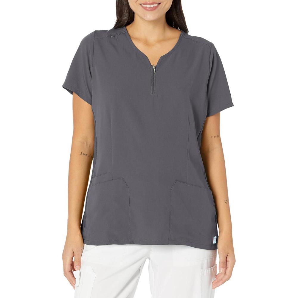 imageWonderWink Mens Uni Moss Grn Simply Soft 3pkt Scrub ShrtPewter