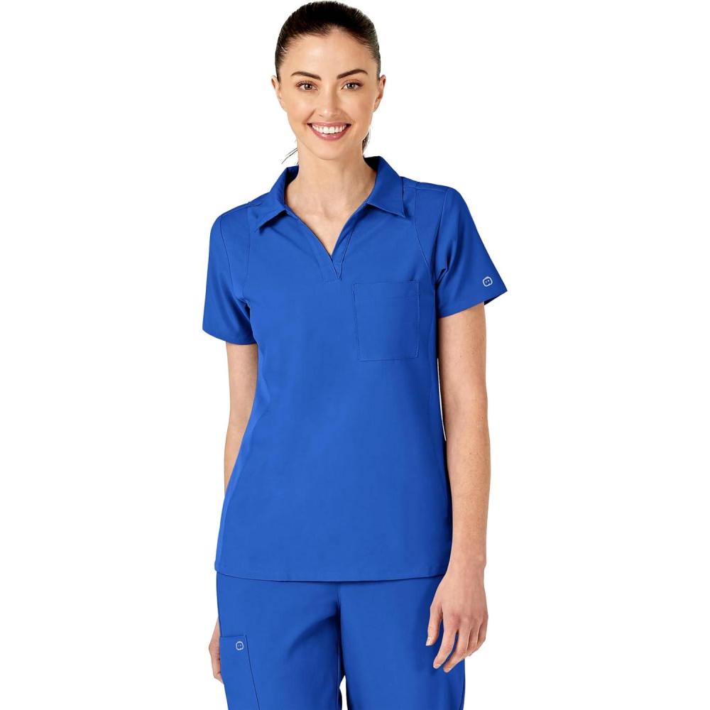 imageWonderWink Womens Collar TopRoyal