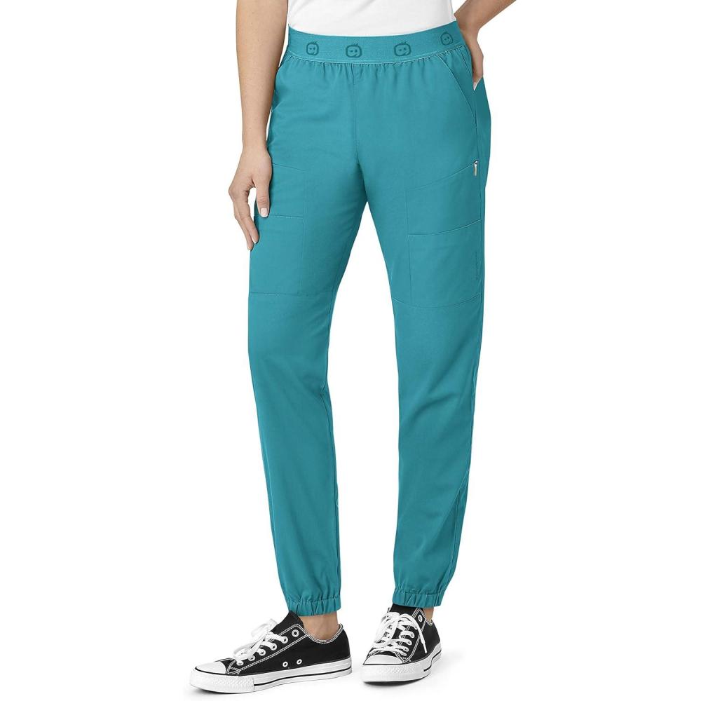 imageWonderWink Womens Slim Cargo Jogger PantTeal Blue