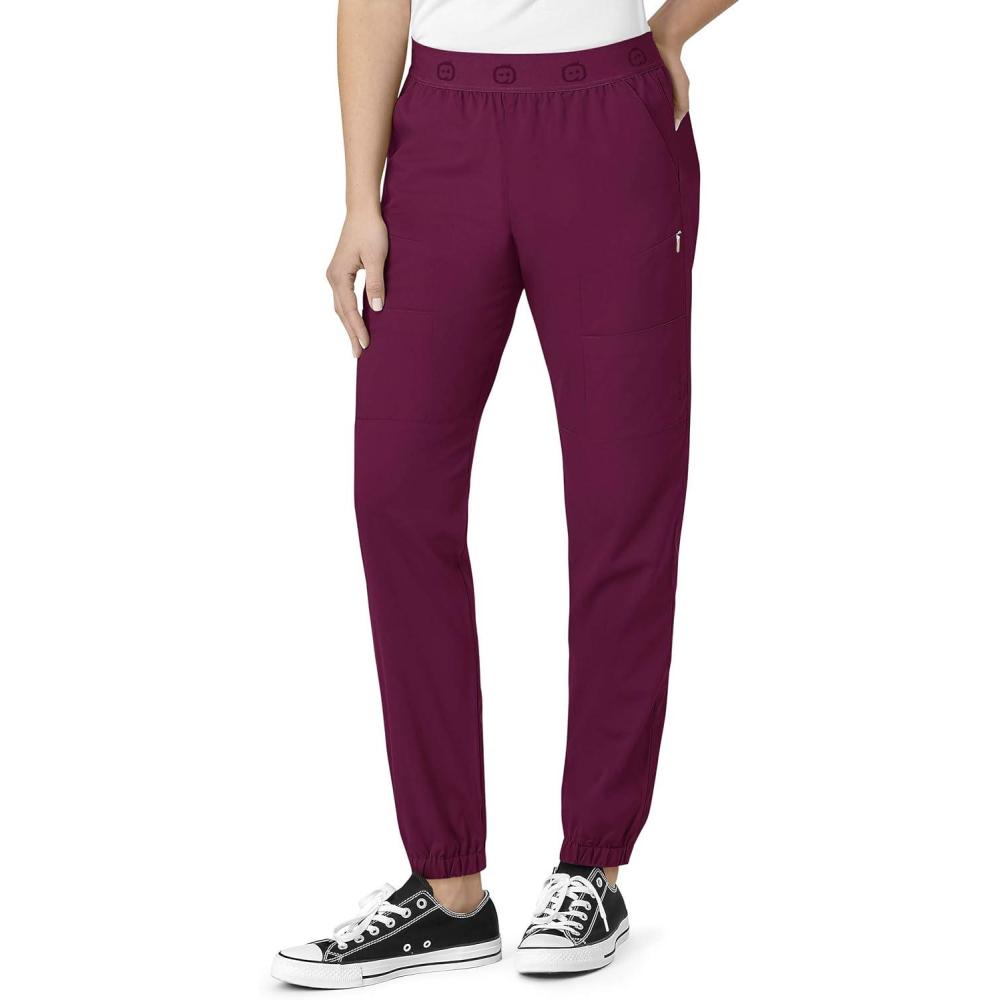 imageWonderWink Womens Slim Cargo Jogger PantWine
