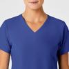 Wink Scrubs for Women, W123, Stylized V-Neck Tops with 5 Pockets(Galaxy Blue)