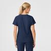 Wink Scrubs for Women, W123, Stylized V-Neck Tops with 5 Pockets(Navy)