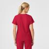 Wink Scrubs for Women, W123, Stylized V-Neck Tops with 5 Pockets(Red)