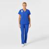 Wink Scrubs for Women, W123, Stylized V-Neck Tops with 5 Pockets(Royal)