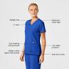 Wink Scrubs for Women, W123, Stylized V-Neck Tops with 5 Pockets(Royal)