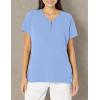 WonderWink Men’s Uni Moss Grn Simply Soft 3pkt Scrub Shrt(Ceil Blue)