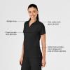 WonderWink Womens Collar Top(Black)