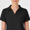 WonderWink Womens Collar Top(Black)