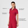 WonderWink Womens Collar Top(Red)