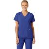 Wink Scrubs for Women, W123, Stylized V-Neck Tops with 5 Pockets(Galaxy Blue)