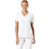 Wink Scrubs for Women, W123, Stylized V-Neck Tops with 5 Pockets(White)