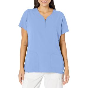 WonderWink Men’s Uni Moss Grn Simply Soft 3pkt Scrub Shrt(Ceil Blue)