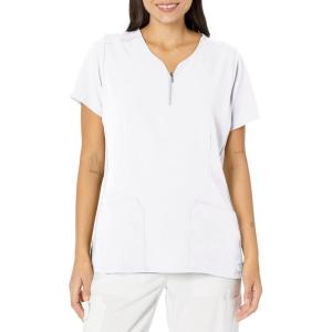 WonderWink Men’s Uni Moss Grn Simply Soft 3pkt Scrub Shrt(White)
