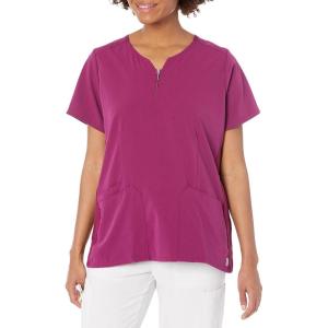 WonderWink Men’s Uni Moss Grn Simply Soft 3pkt Scrub Shrt(Wine)