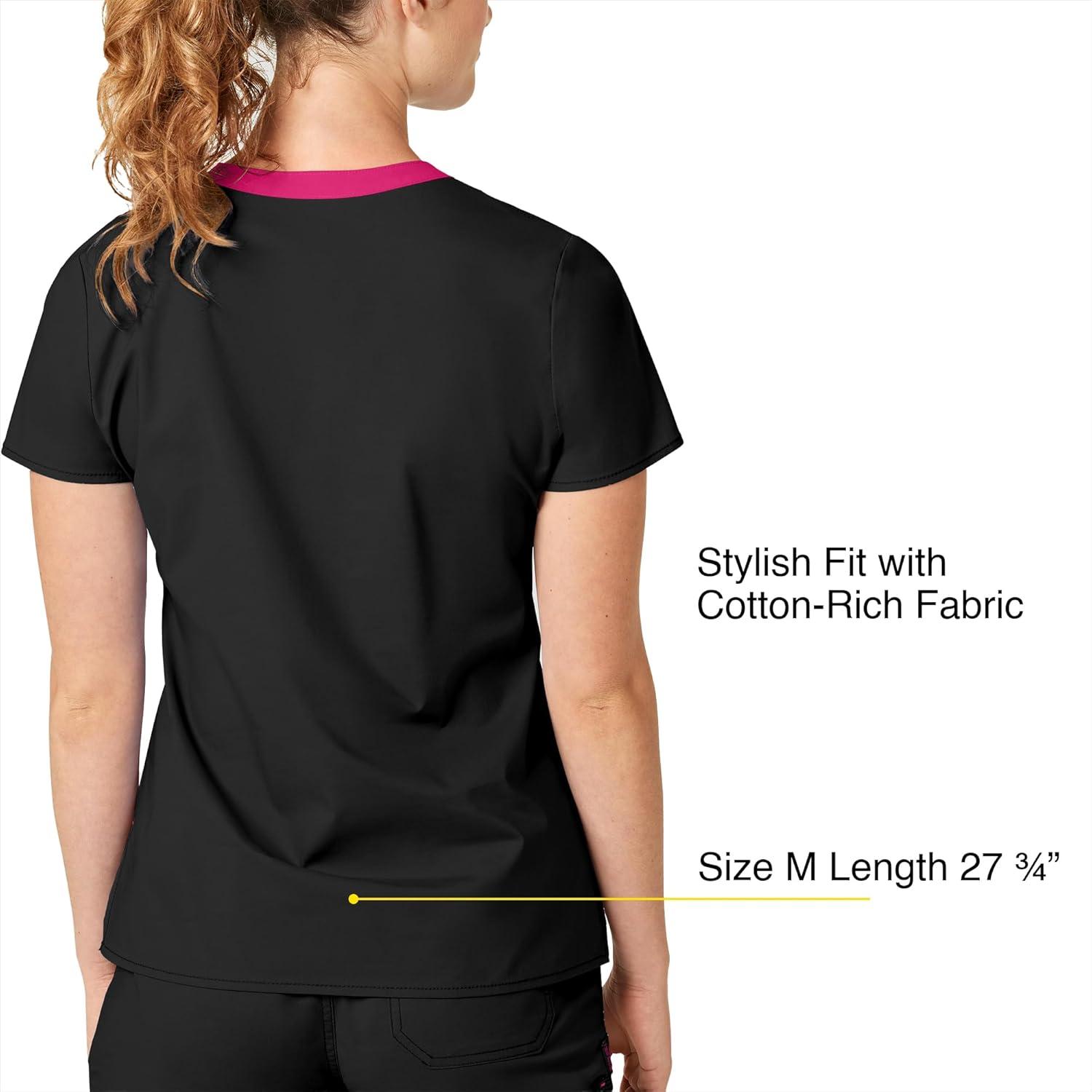 imageWonderWink Womens Wonderflex Verity Scrub TopBlack