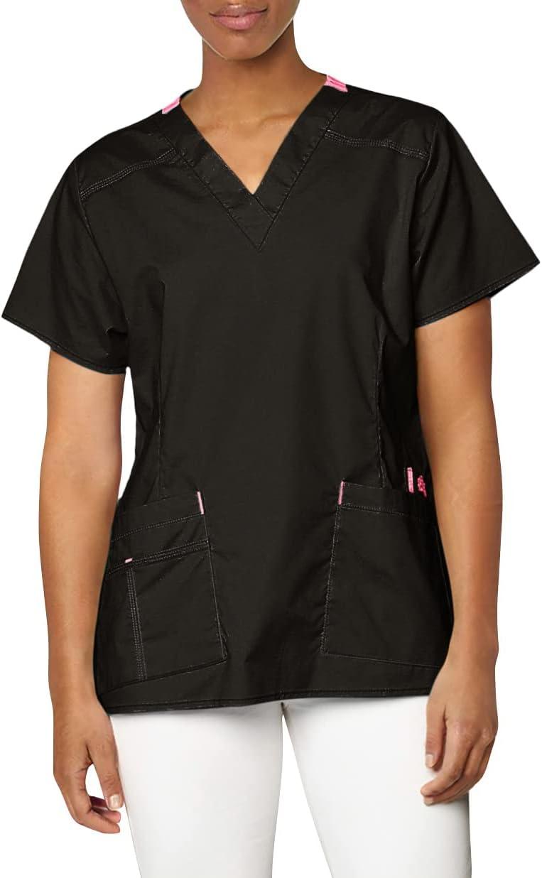 imageWonderWink Womens Wonderflex Verity Scrub TopBlack