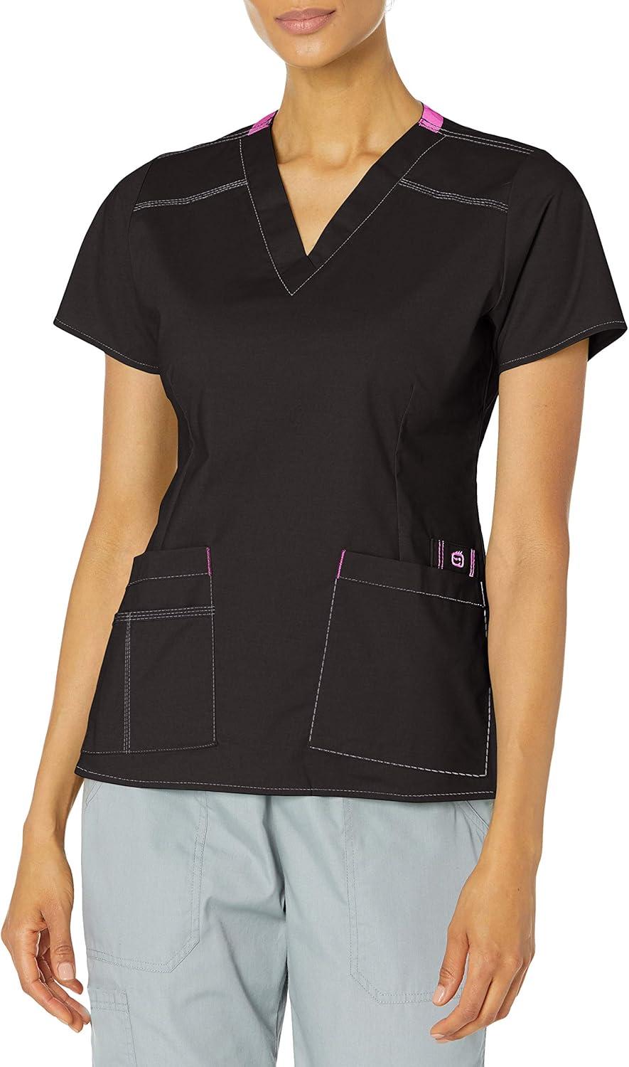 imageWonderWink Womens Wonderflex Verity Scrub TopBlack