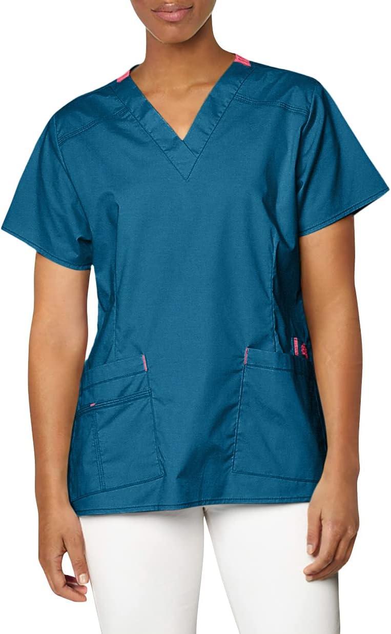 imageWonderWink Womens Wonderflex Verity Scrub TopCaribbean
