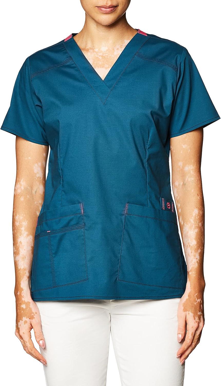 imageWonderWink Womens Wonderflex Verity Scrub TopCaribbean