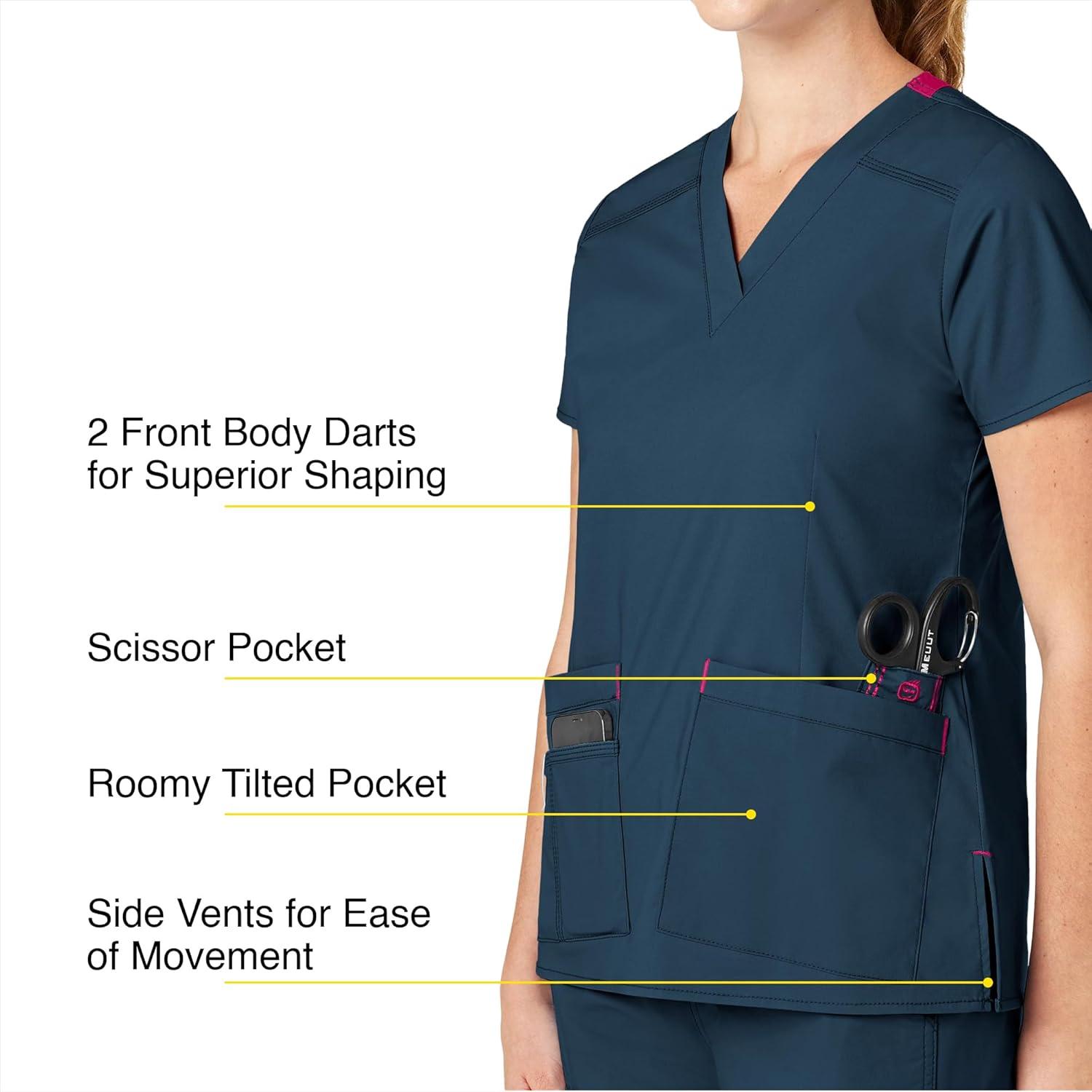 imageWonderWink Womens Wonderflex Verity Scrub TopCaribbean