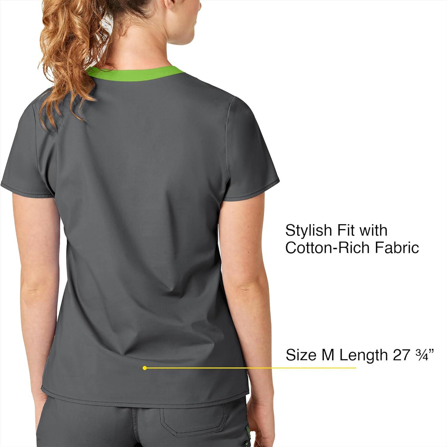 imageWonderWink Womens Wonderflex Verity Scrub TopCharcoal