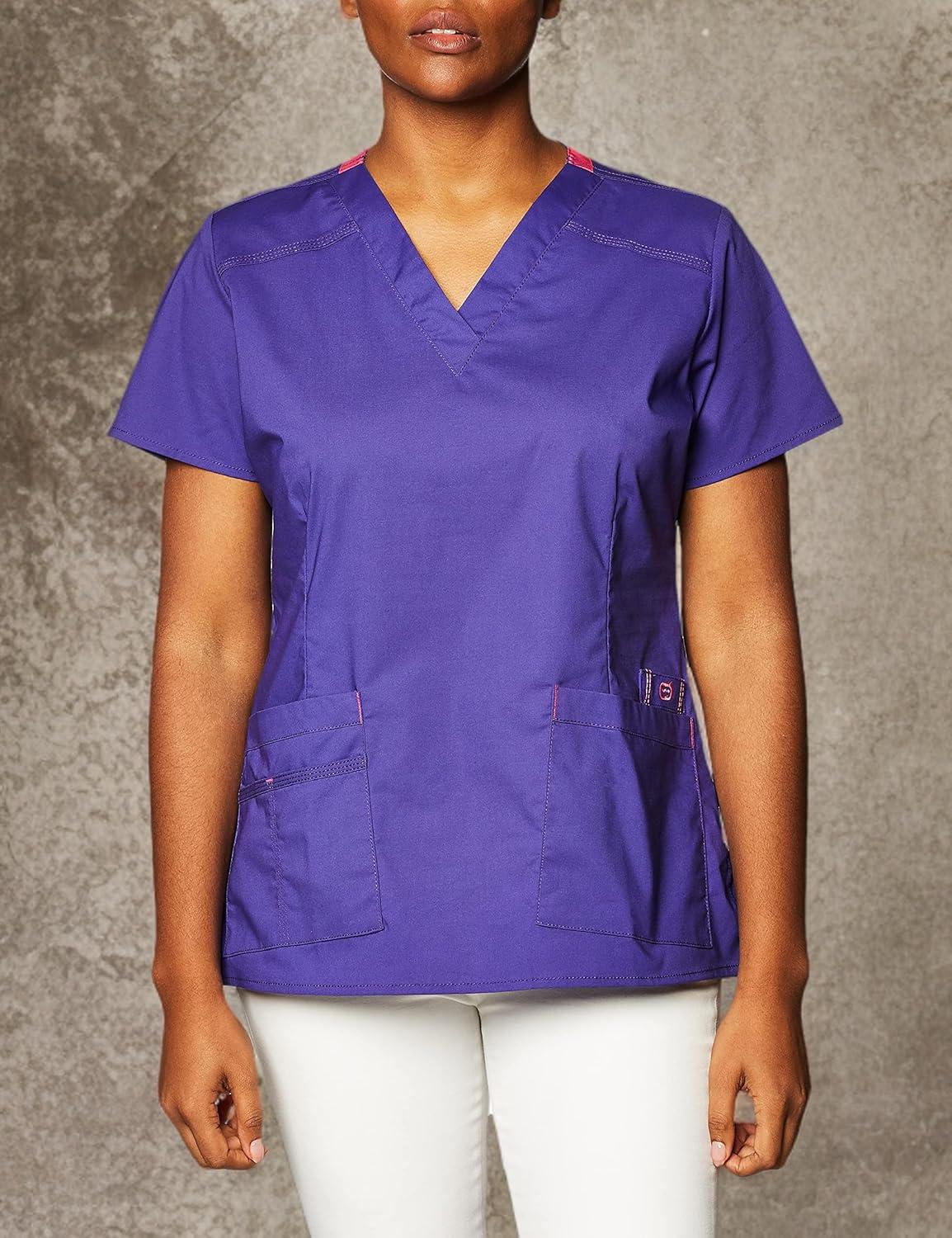 imageWonderWink Womens Wonderflex Verity Scrub TopGrape