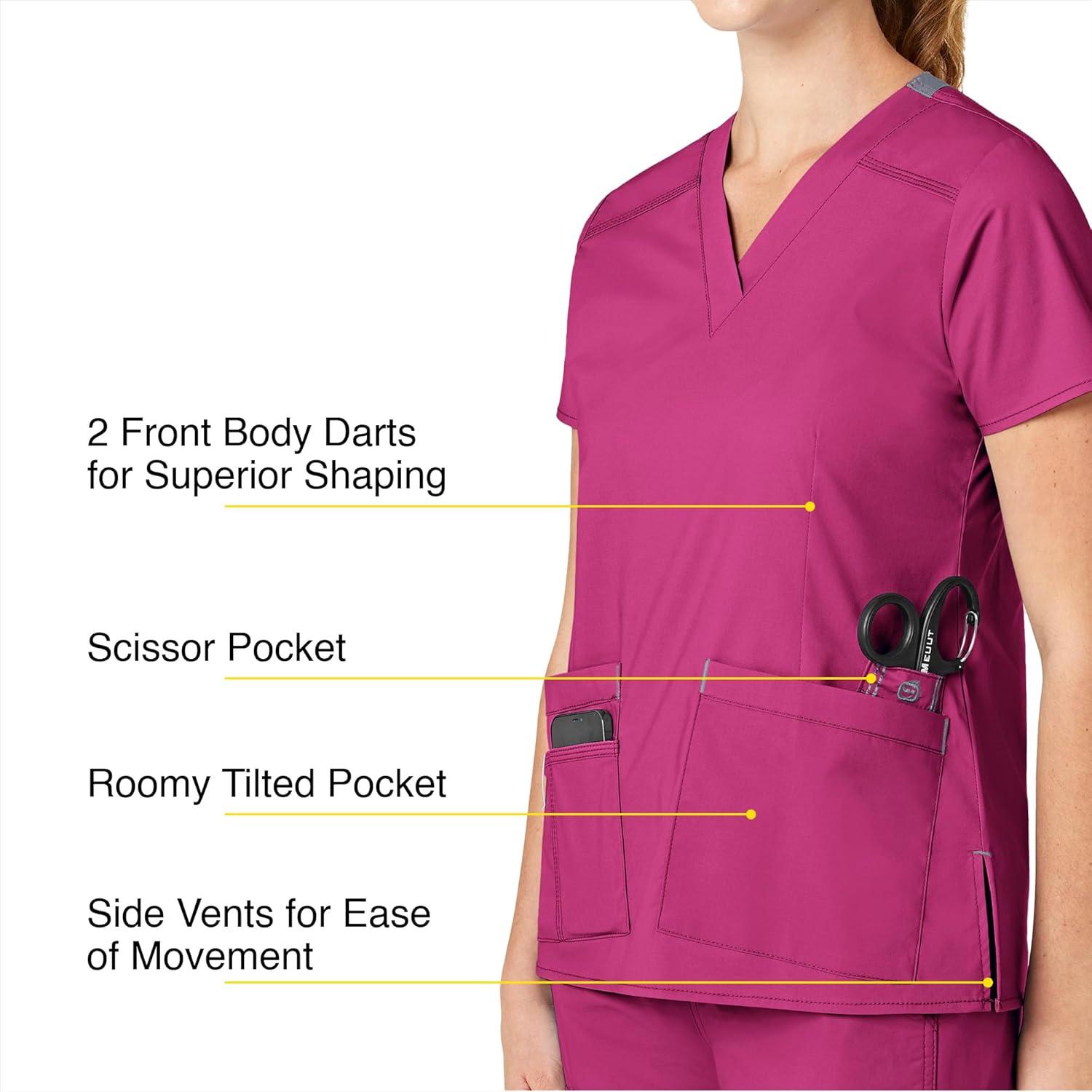 imageWonderWink Womens Wonderflex Verity Scrub TopHot Pink