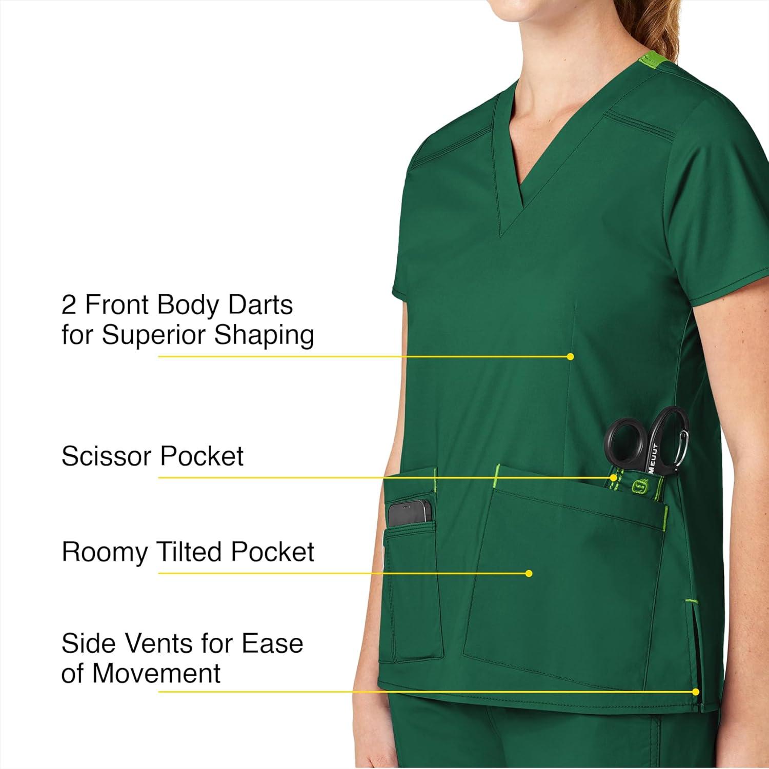 imageWonderWink Womens Wonderflex Verity Scrub TopHunter