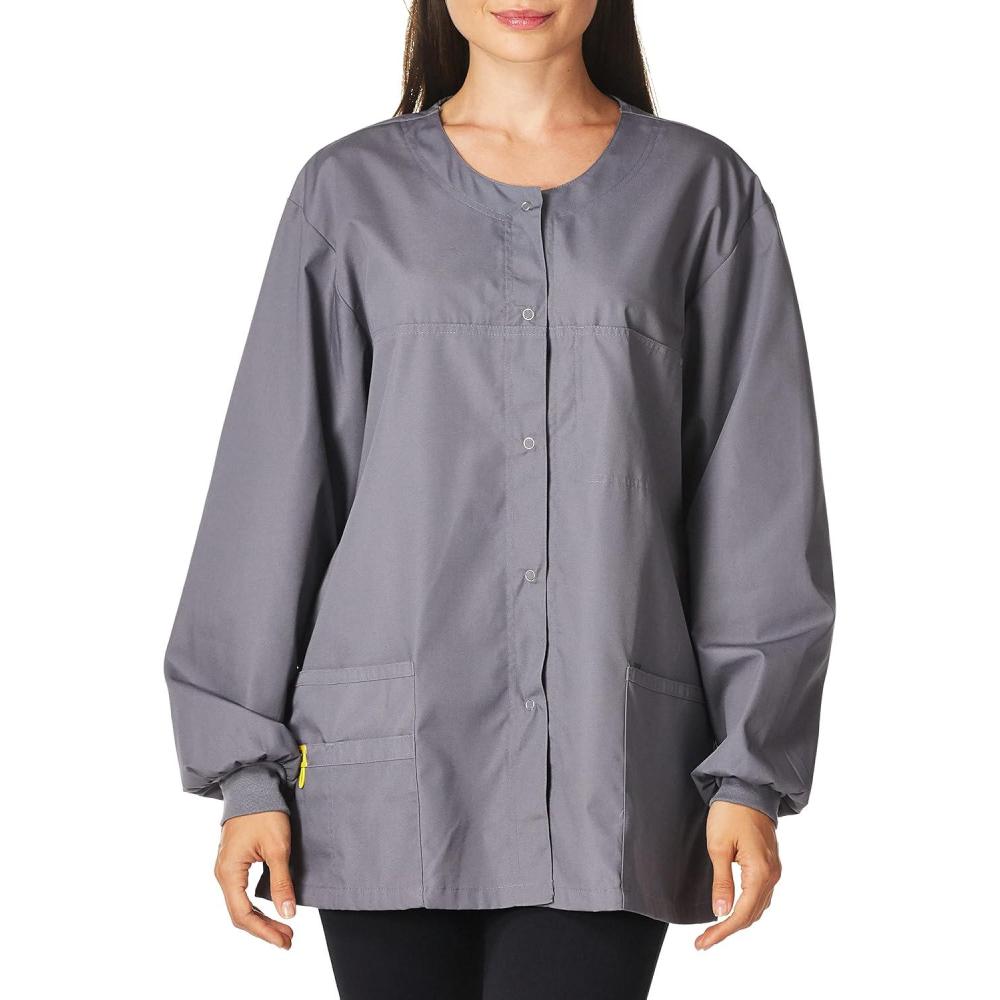 imageWonderWink Womens Origins Delta Scrub JacketPewter