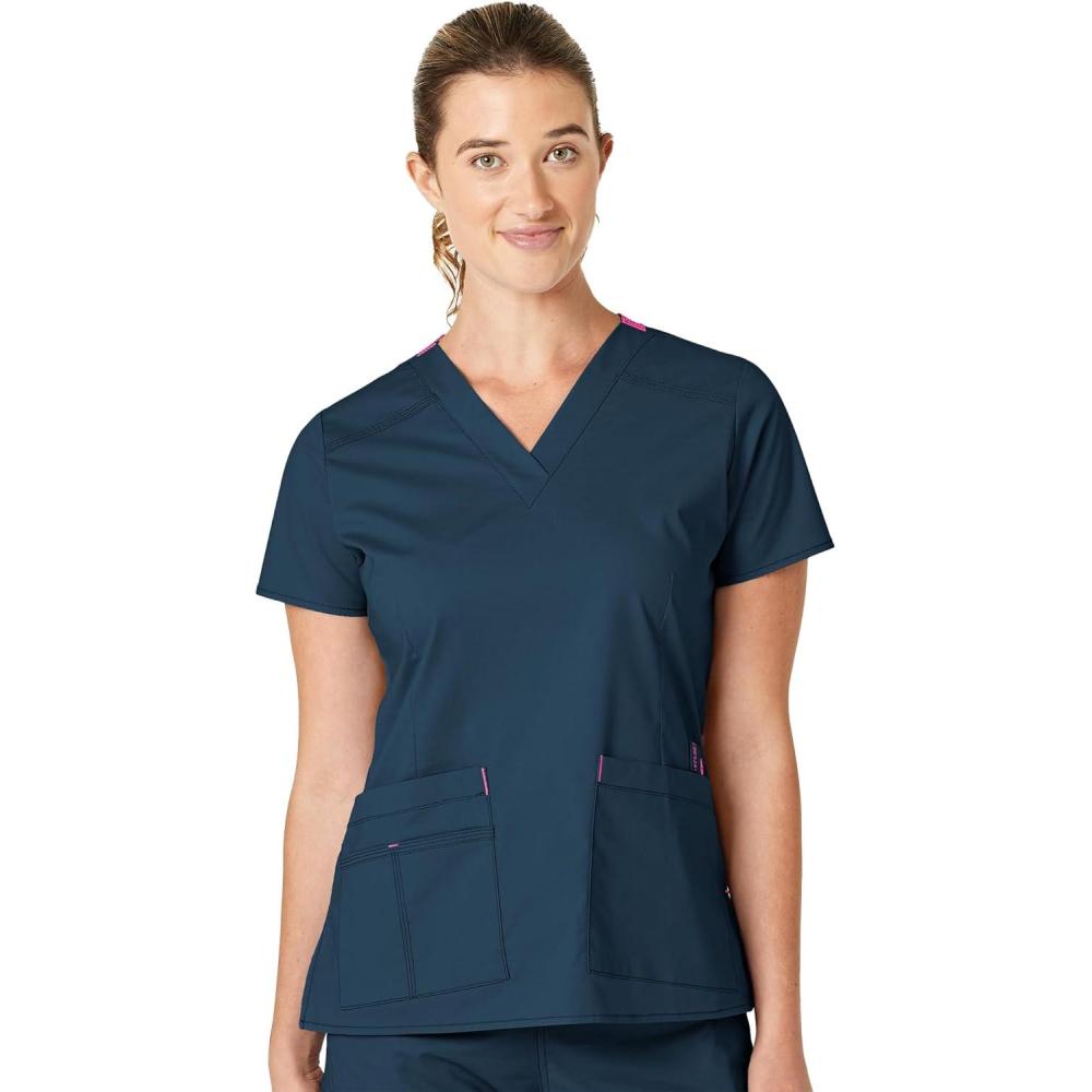 imageWonderWink Womens Wonderflex Verity Scrub TopCaribbean