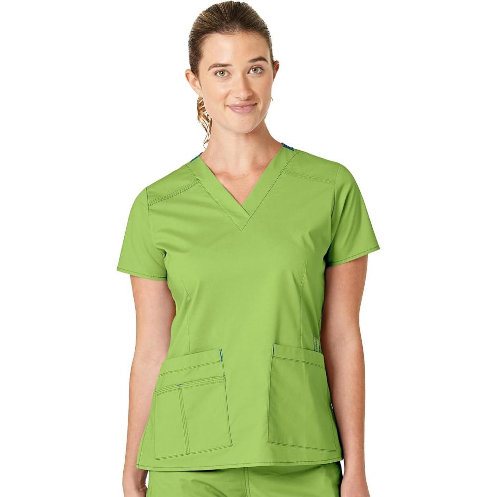 imageWonderWink Womens Wonderflex Verity Scrub TopGreen Apple