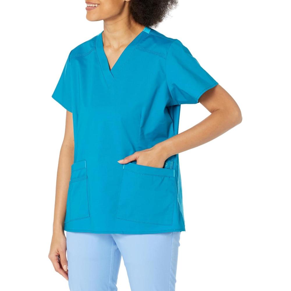 imageWonderWink Womens Wonderflex Verity Scrub TopOcean