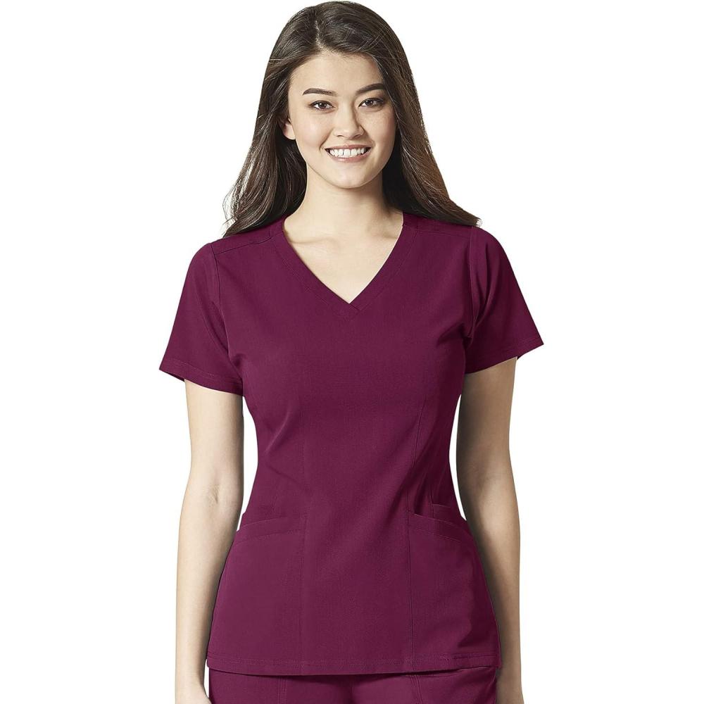 imageWonderWink Womens Wonderflex Verity Scrub TopWine