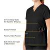 WonderWink Women’s Wonderflex Verity Scrub Top(Black)