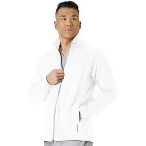 WonderWink Mens Fleece Full-zip JacketFleece Full-Zip jacket(White)