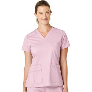 WonderWink Women’s Wonderflex Verity Scrub Top(Rose Blush)