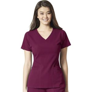 WonderWink Women’s Wonderflex Verity Scrub Top(Wine)