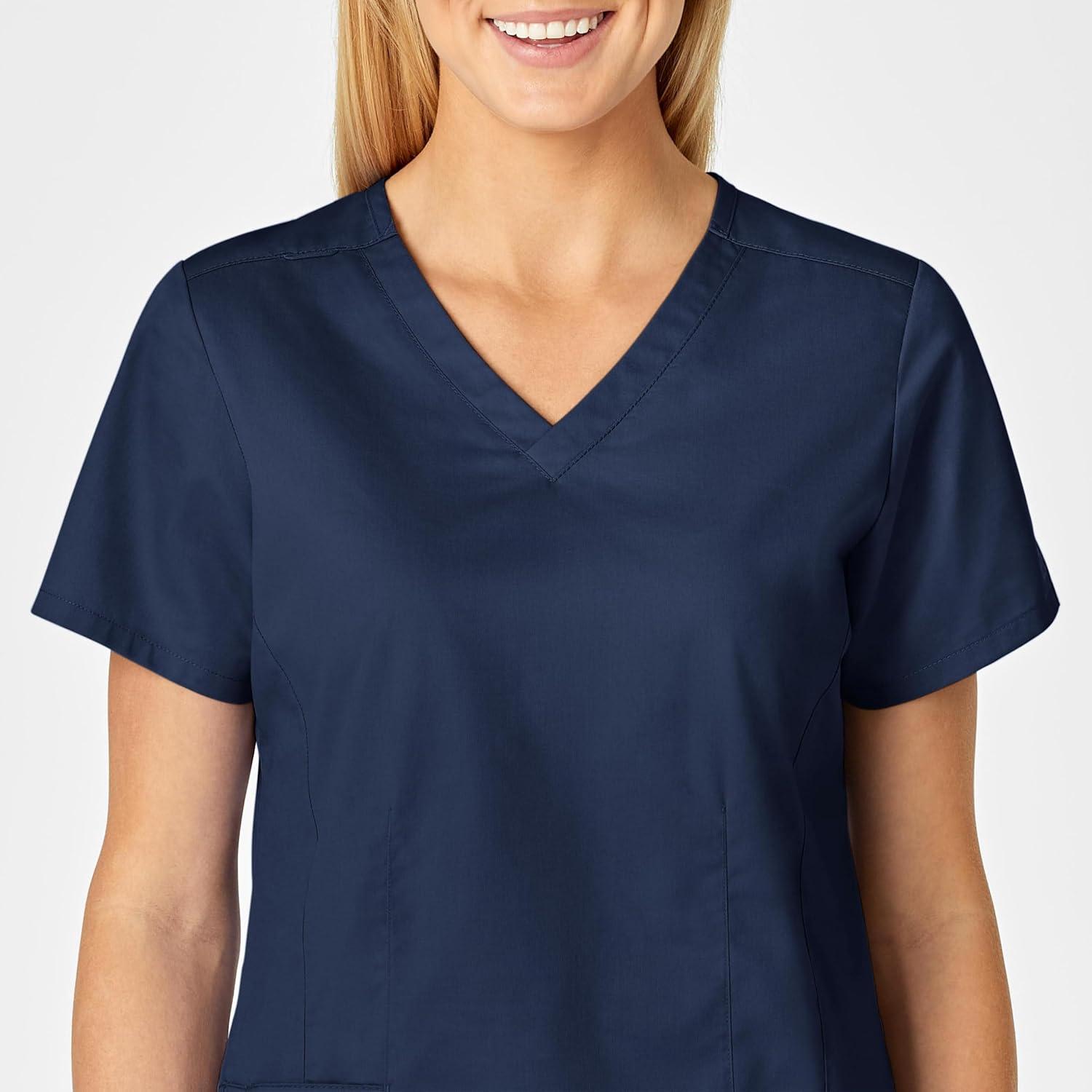 imageWonderWink Womens Shaped VNeck TopNavy