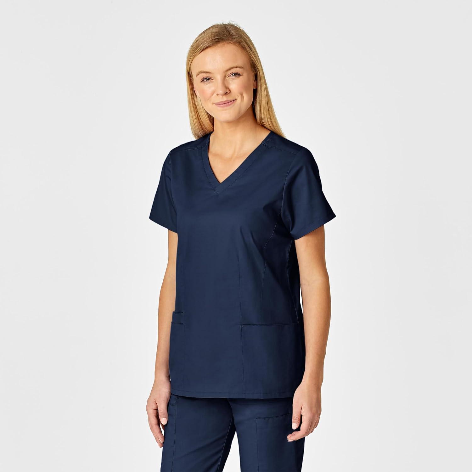 imageWonderWink Womens Shaped VNeck TopNavy