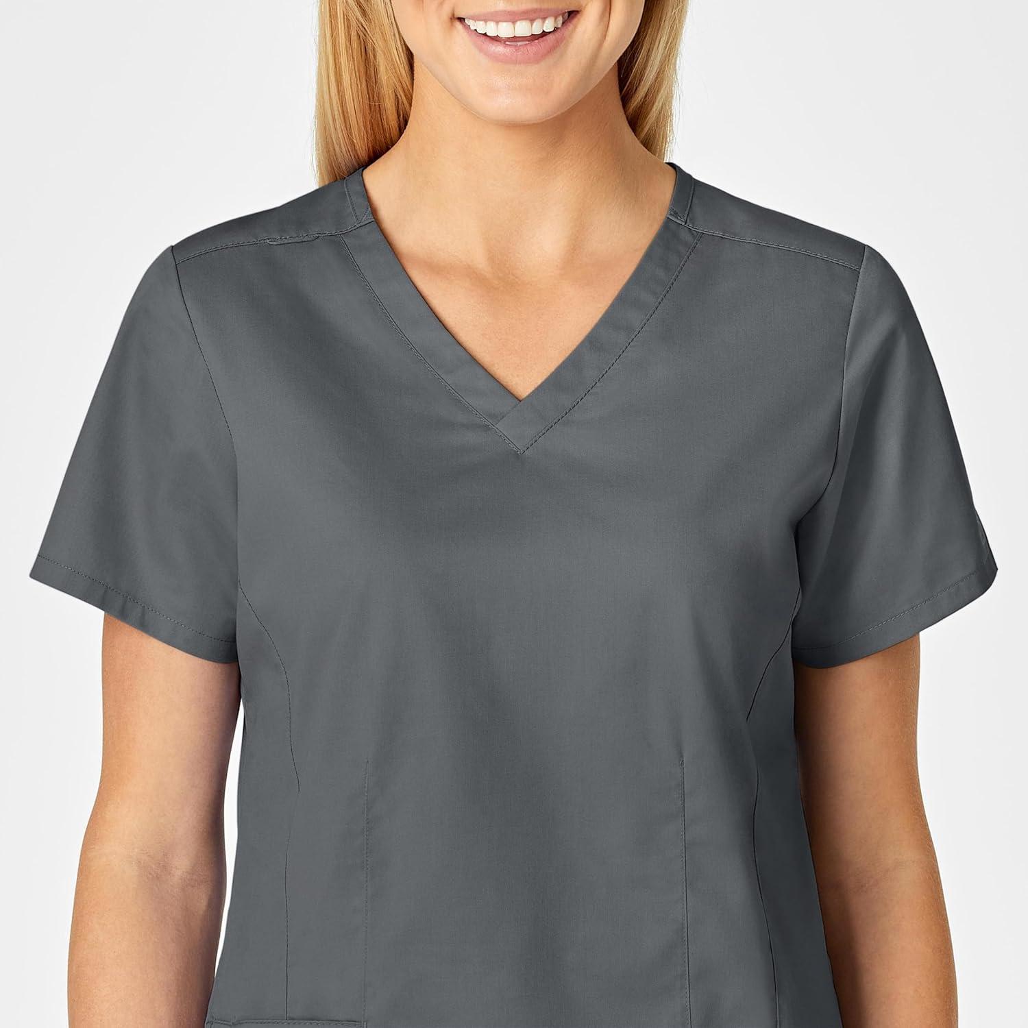 imageWonderWink Womens Shaped VNeck TopPewter