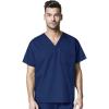 WonderWORK Unisex V-Neck Scrub Top Navy