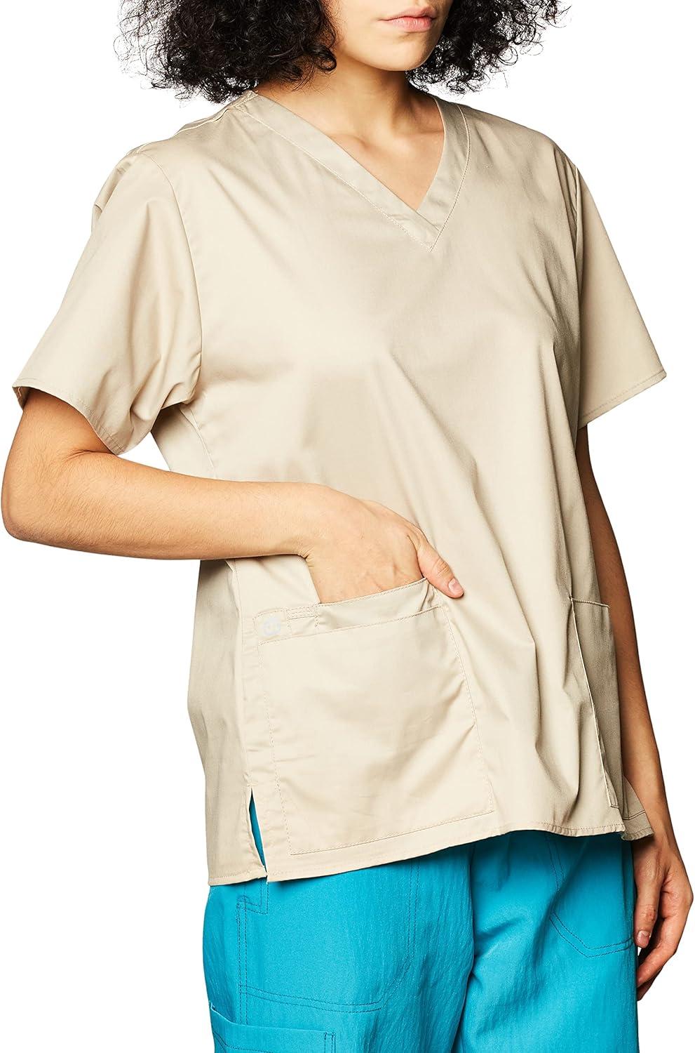 imageWonderWink UnisexAdult Unisex VNeck TopKhaki