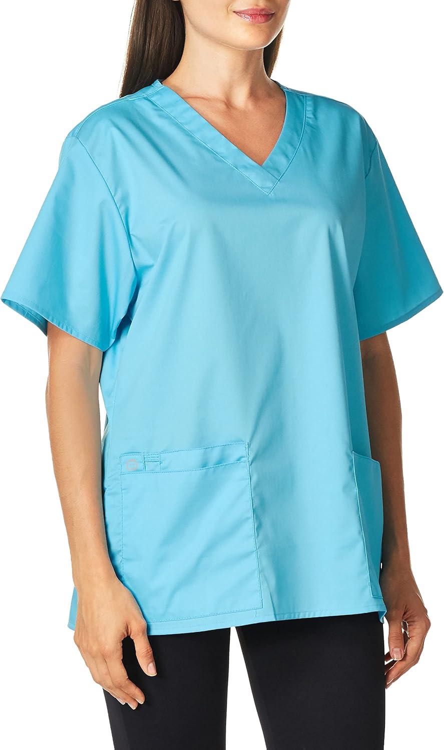 imageWonderWink UnisexAdult Unisex VNeck TopLight Turquoise