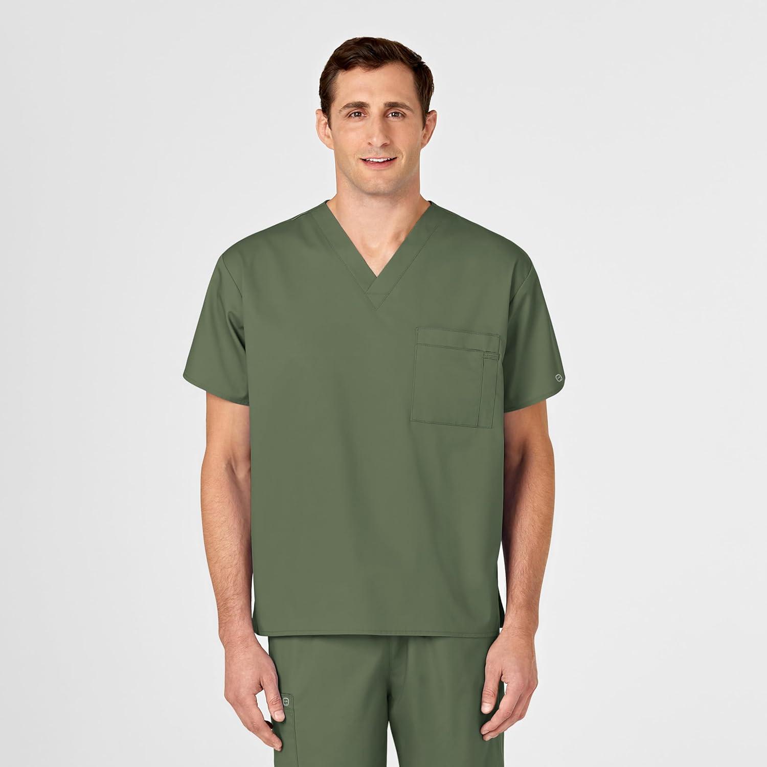 imageWonderWink UnisexAdult Unisex VNeck TopOlive